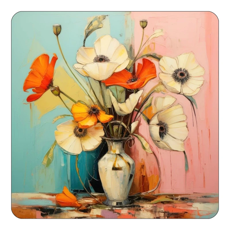 مگنت کاکتی طرح نقاشی رنگ روغن مدل mp73524