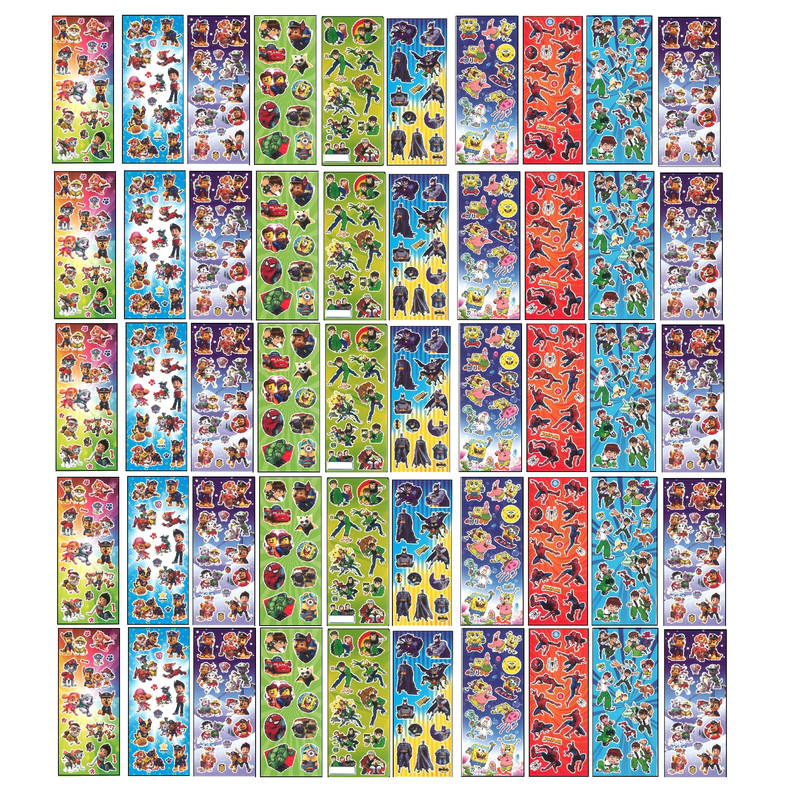 برچسب طرح عروسکی پسرانه کد 50 NGHC مجموعه 50 عددی