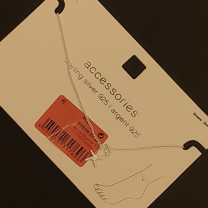 پابند نقره زنانه اکسسورایز مدل ستاره دریایی پابند نقره زنانه اکسسورایز مدل ستاره دریایی