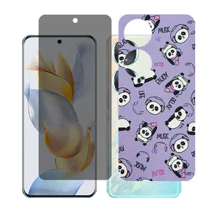 Glass together model privacy screen protector suitable for Honor 90 mobile phone with back cover sticker