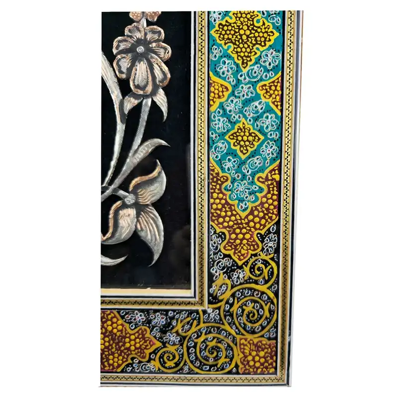 تابلو قلمزنی مدل گل و مرغ کد tb1011