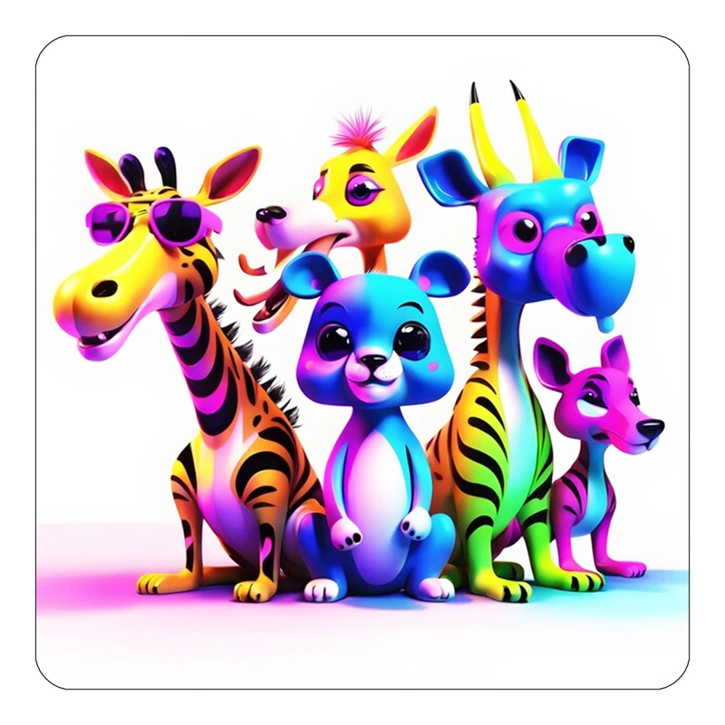 مگنت کاکتی طرح حیوانات رنگی مدل mp25220