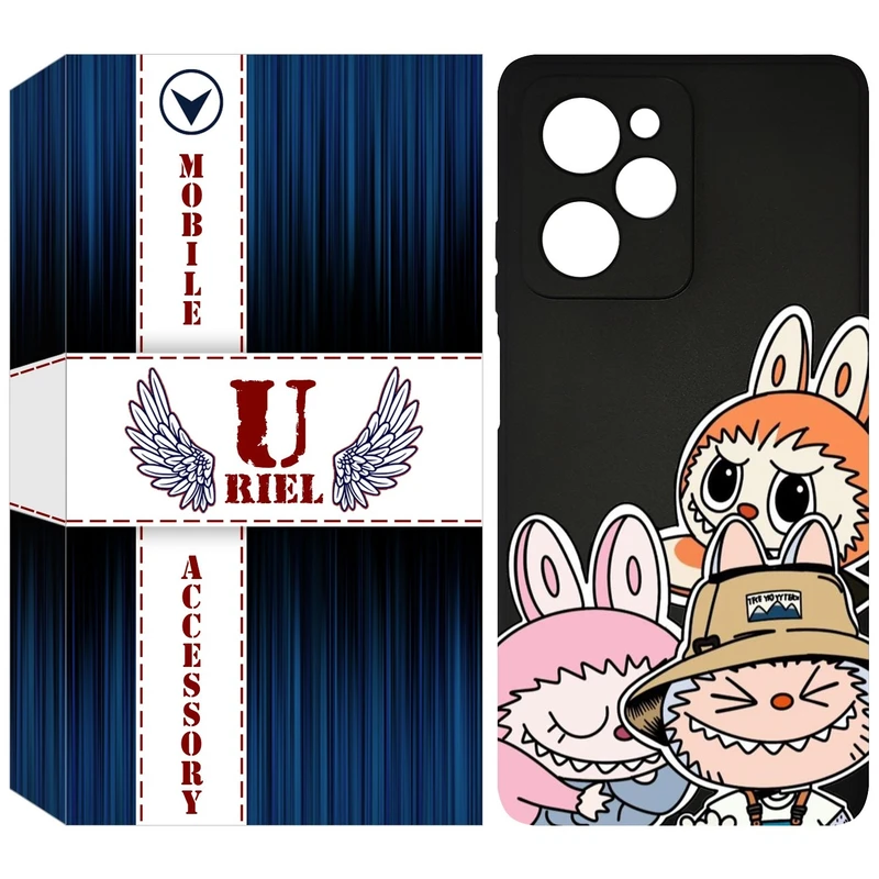 کاور یوریل مدل KSH کد 145 طرح عروسک لبوبو مناسب برای گوشی موبایل شیائومی Poco X5 Pro / Redmi Note 12 Pro 5G