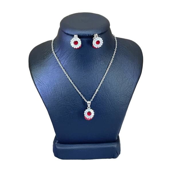 نیم ست نقره زنانه سواروسکی مدل اسپرت کد 3335