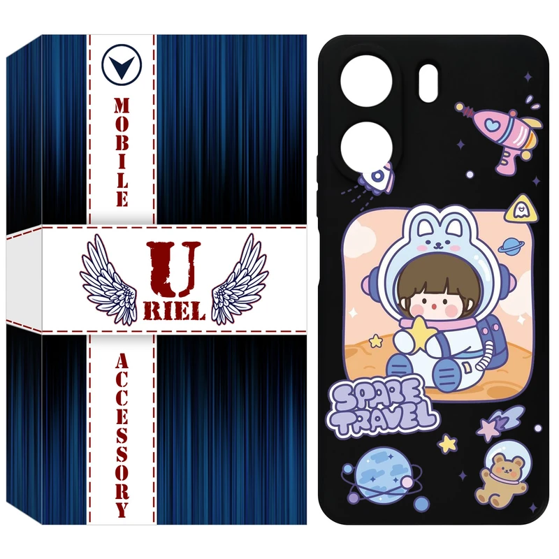 کاور یوریل قاب مدل KSH کد 9 طرح دختر فضانورد مناسب برای گوشی موبایل شیائومی Redmi 13C 4G / Poco C65