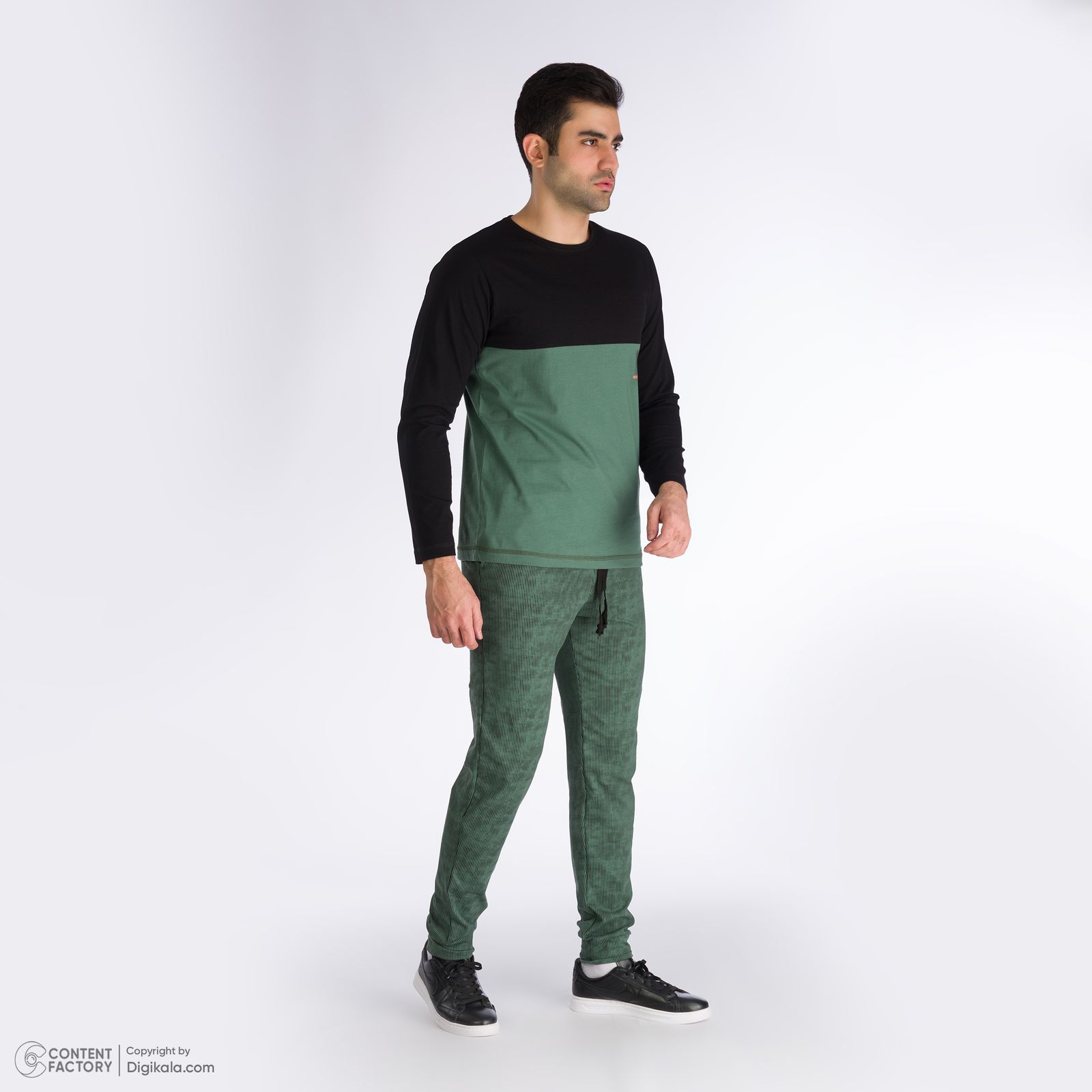 ست تی شرت و شلوار مردانه ناربن مدل 152 رنگ سبز  -  - 14