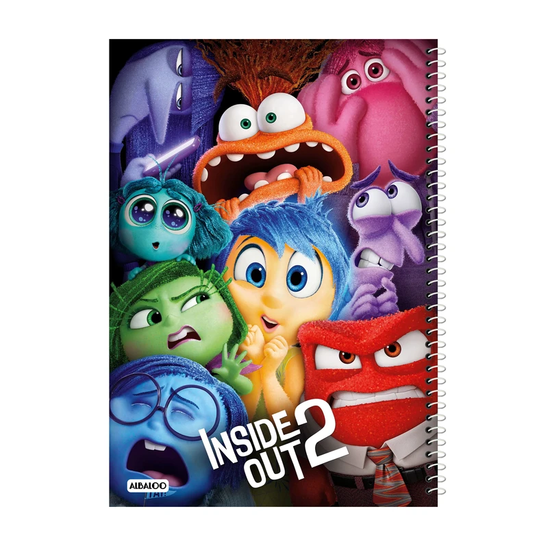 دفتر نقاشی 50 برگ آلبالو طرح انیمیشن درون و بیرون کد 2167