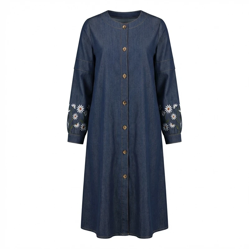 مانتو زنانه مدل بابونه جین