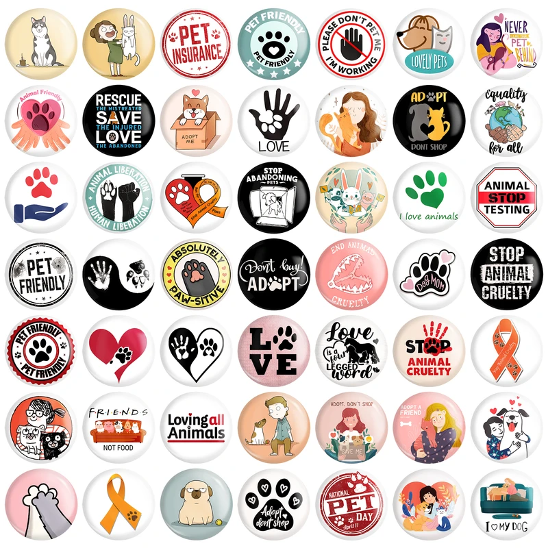 مگنت خندالو مدل حمایت از حیوانات کد 117 مجموعه 49 عددی