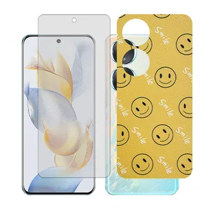 Glass together model matte screen protector suitable for Honor 70 mobile phone with back cover sticker