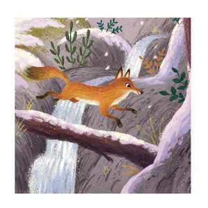 تابلو کودک و نوزاد طرح روباه در جنگل کد wkt193