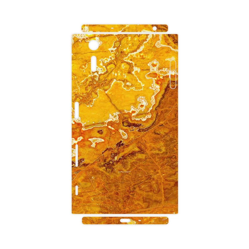 برچسب پوششی ماهوت مدل Gold Marble-FullSkin مناسب برای گوشی موبایل سونی Xperia XZ