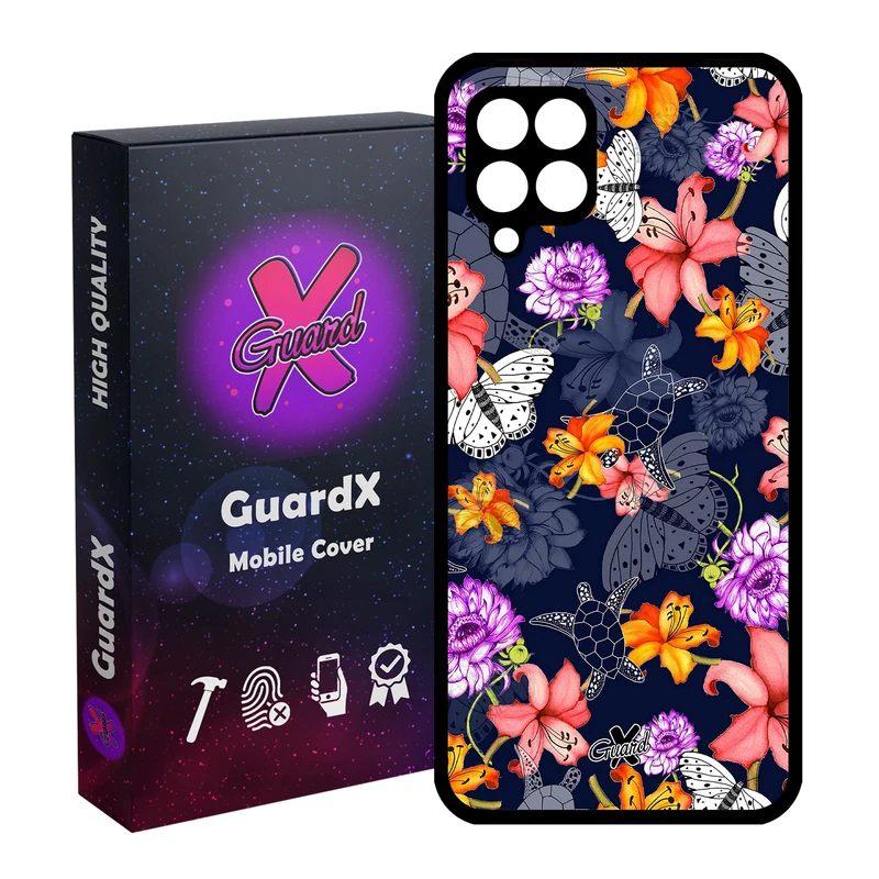 کاور گارد ایکس طرح گل مدل Glass10207 مناسب برای گوشی موبایل سامسونگ Galaxy A12