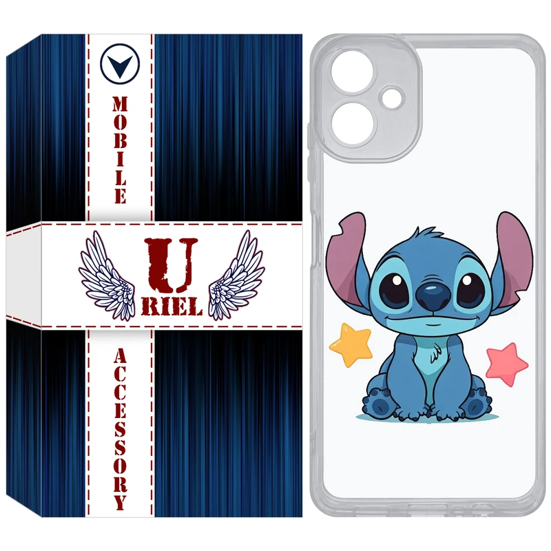 کاور یوریل مدل Clear کد 70 طرح استیچ مناسب برای گوشی موبایل سامسونگ Galaxy A06