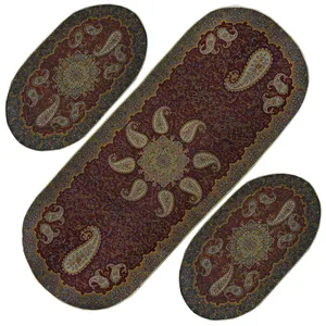 ست سه تکه رومیزی ترمه مدل بته جقه کد ZRSH