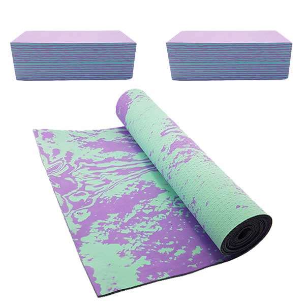 آجر یوگا کد 06 مجموعه 2 عددی به همراه زیر انداز یوگا