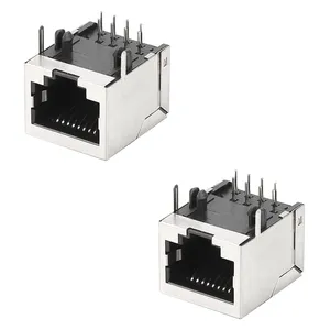 کانکتور مادگی شبکه مدل 8Pin-90Deg-PCB.Mount بسته 2 عددی