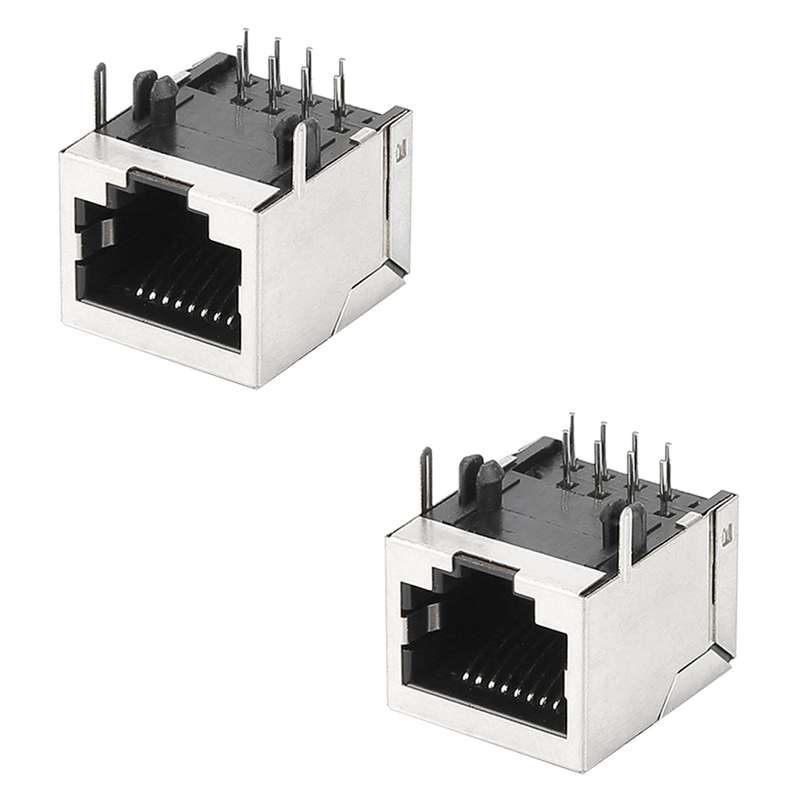 کانکتور مادگی شبکه مدل 8Pin-90Deg-PCB.Mount بسته 2 عددی
