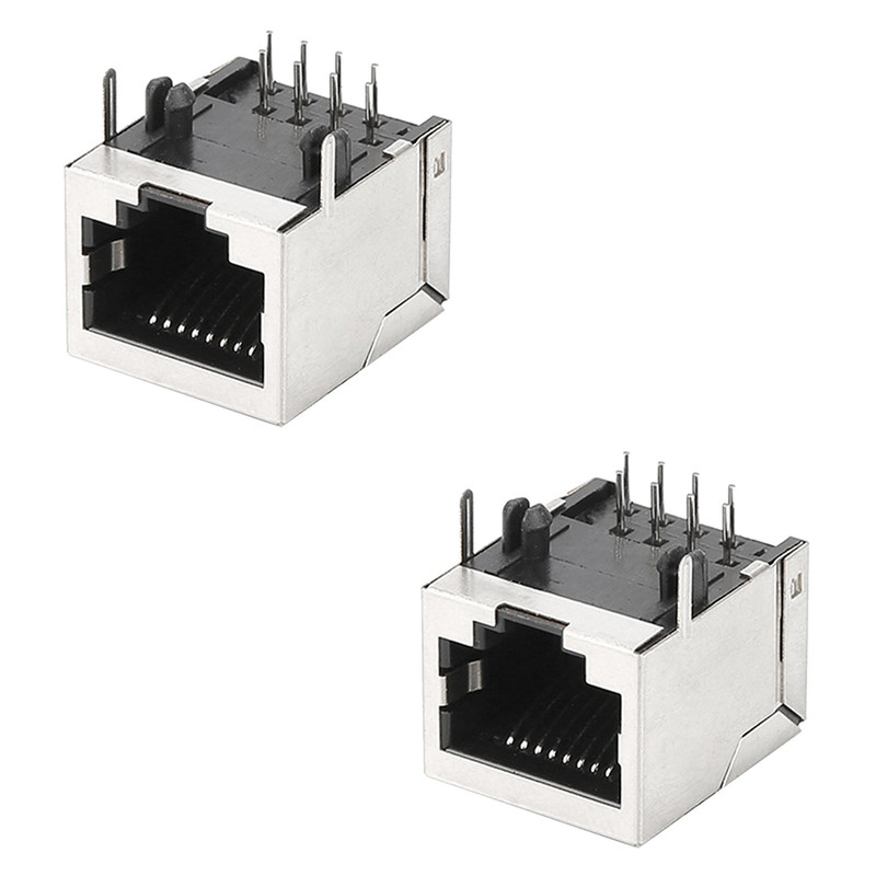 کانکتور مادگی شبکه مدل 8Pin-90Deg-PCB.Mount بسته 2 عددی