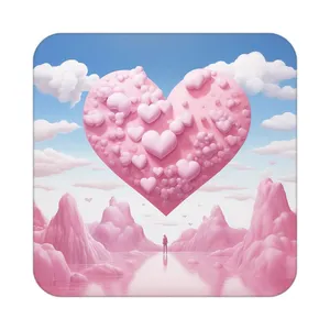 زیر لیوانی کاکتی مدل عاشقانه کد mp10458