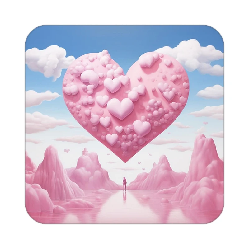 زیر لیوانی کاکتی مدل عاشقانه کد mp10458