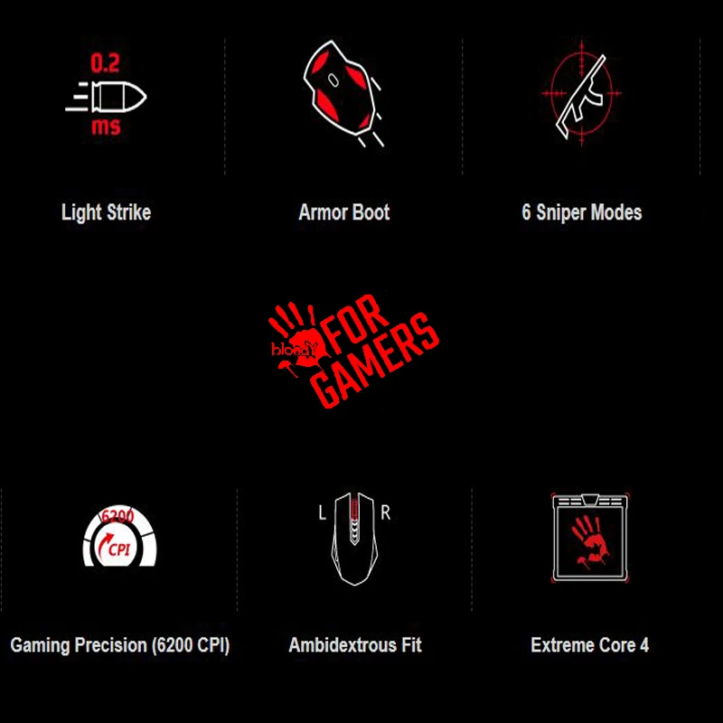 عکس شماره 10 : ماوس مخصوص بازی بلادی مدل a7o_matte _activated