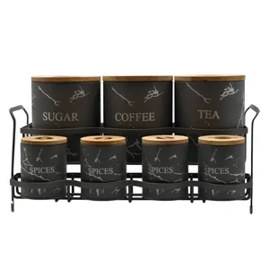 ست جا ادویه 8 پارچه بی.وی.کی مدل Marble کد 865585