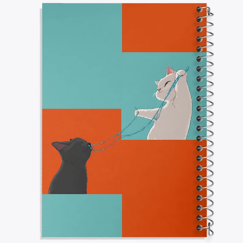 دفتر مشق 100 برگ خندالو طرح گربه های بامزه کد N4006