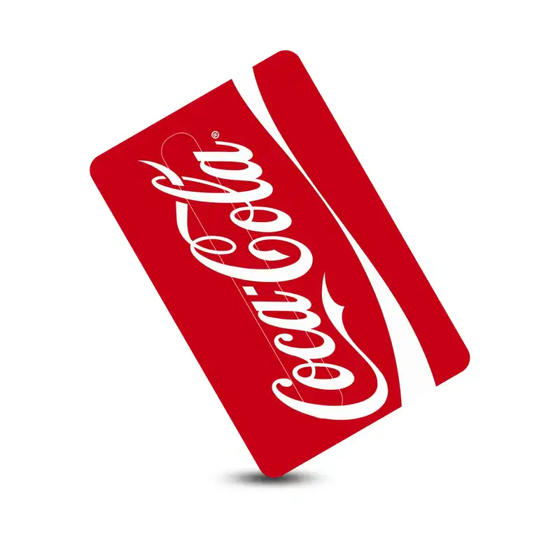 استیکر کارت مدل برند نوشابه کوکا کولا