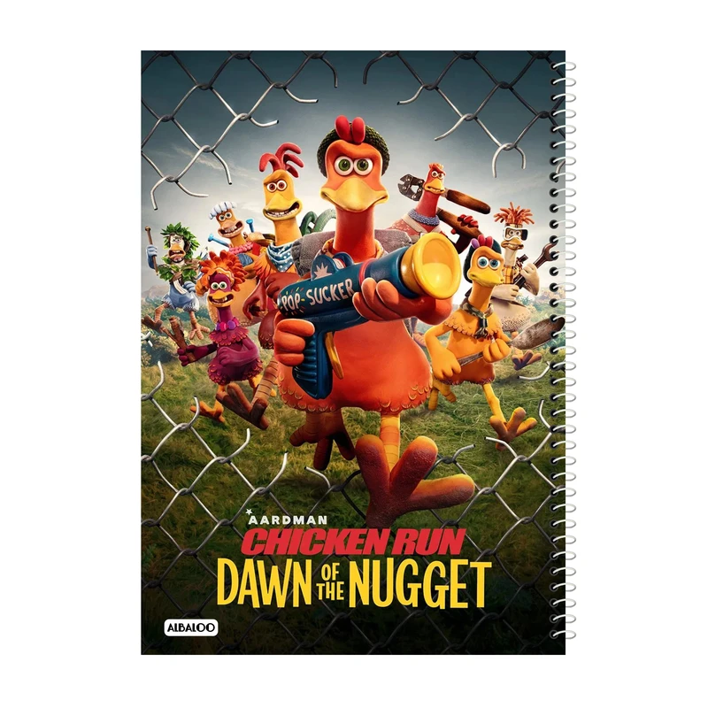 دفتر مشق 100 برگ آلبالو طرح انیمیشن فرار مرغی کد 2188