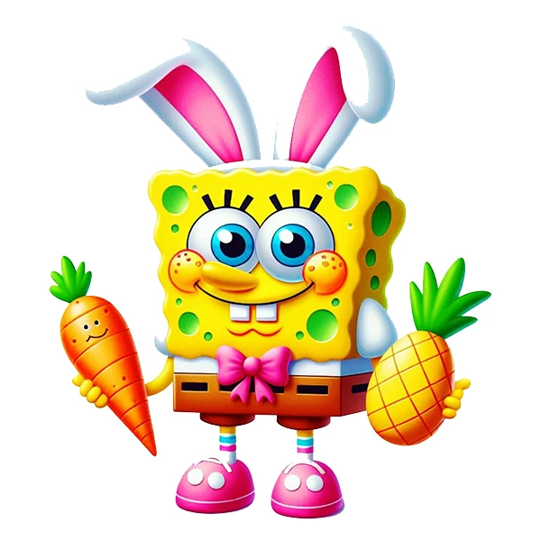 استیکر پارچه و لباس پاد آفرین طرح باب اسفنجی کد 1016