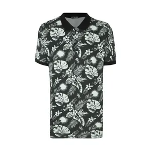 پولوشرت مردانه کیکی رایکی طرح هاوایی مدل MBB20015-094