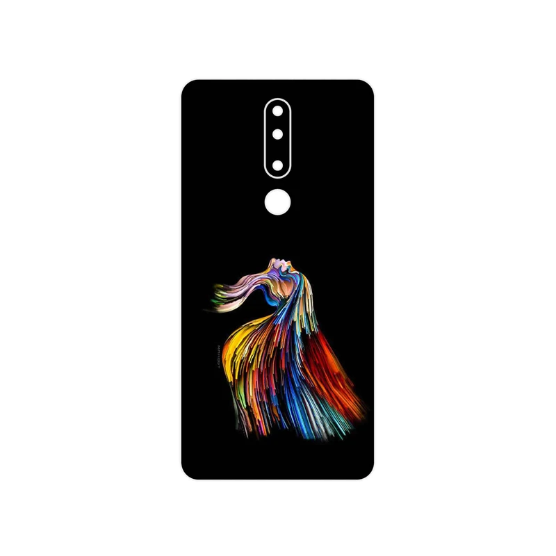 برچسب پوششی ماهوت مدل Rainbow Hair Digital Art مناسب برای گوشی موبایل نوکیا 3.1 Plus