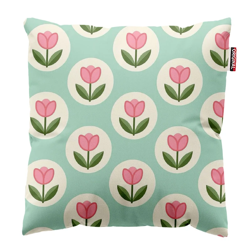 کوسن پاد آفرین طرح گل کد 3311 سایز 30*30 سانتی متر