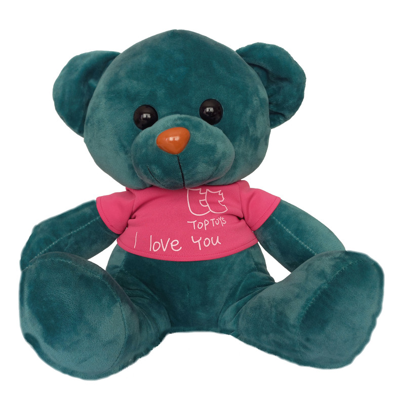عروسک تاپ تویز مدل خرس I love you ارتفاع 40 سانتی‌متر