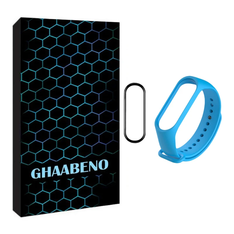 بند قاب نو مدل سیلیکونی مناسب برای ساعت هوشمند شیائومی MI BAND 5 به همراه محافظ صفحه نمایش