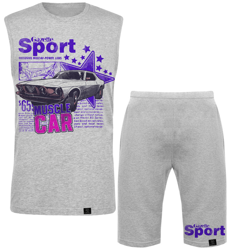 ست تاپ و شلوارک مردانه 27 مدل Car Sport کد MH347