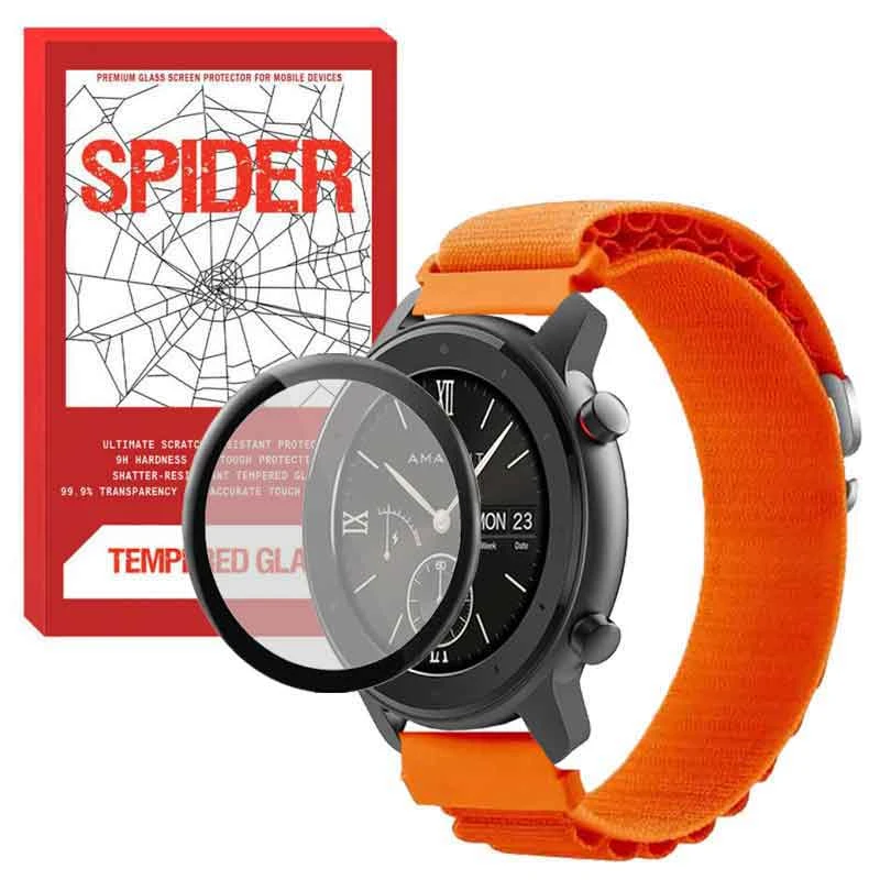 بند اسپایدر مدل LOOP ALPINE مناسب برای ساعت هوشمند شیائومی Amazfit GTR Lite 47mm به همراه محافظ صفحه نمایش