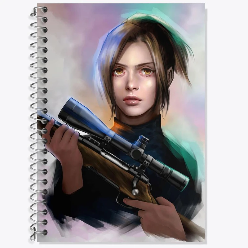 دفتر زبان 50 برگ خندالو مدل سه خط طرح ساشا انیمه اتک آن تایتان Attack on Titan کد 18596