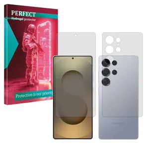 Perfect Tough model transparent screen protector suitable for Samsung Galaxy S25 Ultra mobile phone along with the back protector