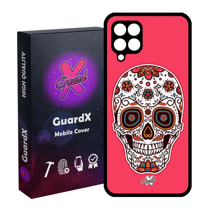 کاور گارد ایکس طرح Skull مدل Glass10116 مناسب برای گوشی موبایل سامسونگ Galaxy A12