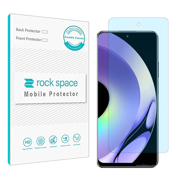 محافظ صفحه نمایش ضد اشعه آبی راک اسپیس مدل HyBLU مناسب برای گوشی موبایل ریلمی 10 Pro