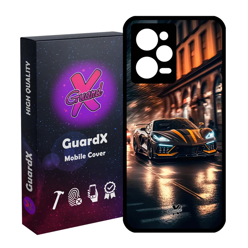 کاور گارد ایکس طرح ماشین مدل Glass10624 مناسب برای گوشی موبایل شیائومی Redmi Note 12 Pro 5G/Poco X5 Pro 5G/Note 12 Pro Pro speed
