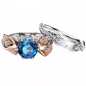 انگشتر نقره زنانه گالری لوکسسوری کد S1 بسته 2 عددی