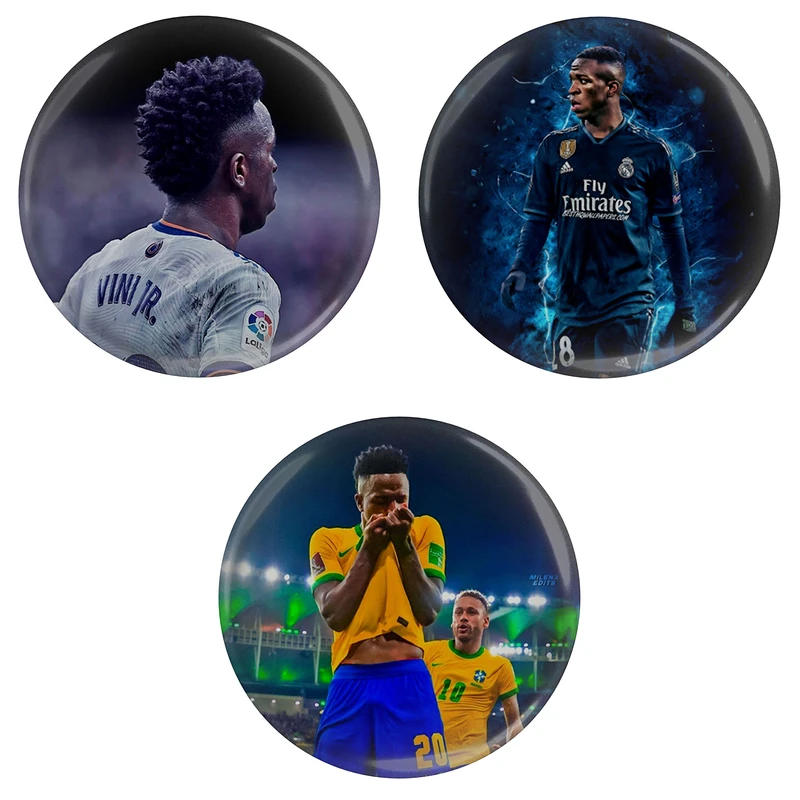 پیکسل مدل S3-10 طرح وینیسیوس جونیور بازیکن فوتبال رئال مادرید مجموعه 3 عددی
