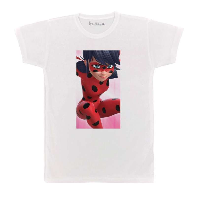 تی شرت بچگانه پرمانه طرح دختر کفشدوزکی کد pmt.5216