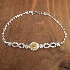 دستبند نقره زنانه کد 3041