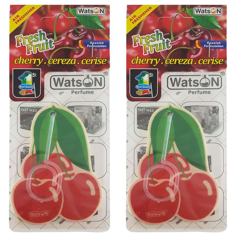 خوشبو کننده خودرو واتسون مدل Card-Cherry بسته 2 عددی