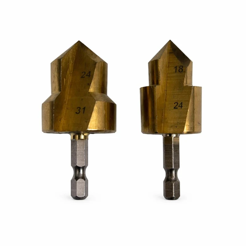 مته مخصوص لوله آب مدل مخروطی سایز ۲۴/۱۸–۲۴/۳۱ میلی متر بسته ۲ عددی 