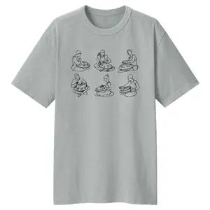 تی شرت لانگ زنانه مدل موسیقی کد LL59 رنگ طوسی